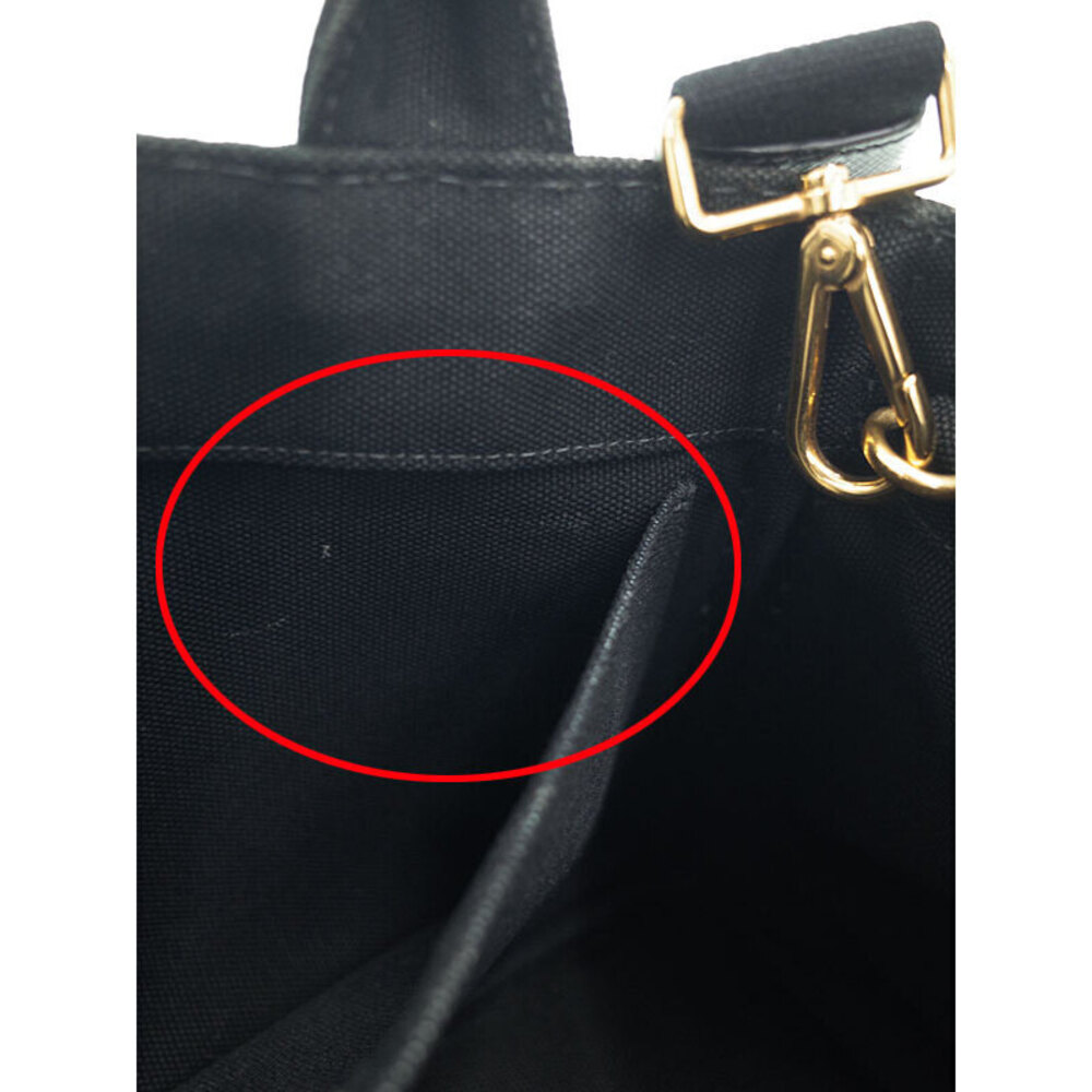 Prada Canapa 2way Tote Bag Canvas Black - Picture 4 of 9